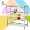 Assembly sepaerated 4 ties durable stainless stteel kitchen spice storage rack shelf in hotel restaurant