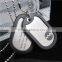 Rubber Case Etched Stainless Steel Dog Tag / America Company Logo Metal Dog Tag