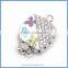 Wholesale Unique Design Zircon Micro Pave Enameled 925 Sterling Silver Square Box Clasps For Pearl Gemstone Jewelry SC-BC212