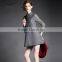 2015 Lady Latest Autumn Knitted Sleeve Wool Dress Short Dress