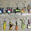 2015Shanghai Music China Fair Differents designs music instrument shape silicone keychain.