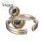 2016 Chinese wholesale green stone mosaic gold plating ring jewelry