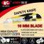 Plastic with rubber grip handle 18mm blade student and office utility knife