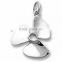 3 dimensional propeller pendants for bracelet zinc alloy charms and pendants