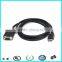 180cm black dp cable male to male dp to vga