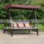 Luxury garden rattan swing hammock with canopy