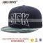 China factory custom logo camo brim snap back black