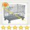 800x800 cheap metal wire mesh rolling cage steel pallet storage cage