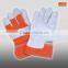 blue grain leather working gloves