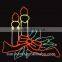 2d Christmas Candles Led Rope Motif Light with Two Angel Babies