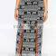 Elephant Print Double Split Maxi Skirt Fashion 2015