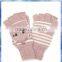 Young Girls Fluffy Cat Capped Knitted Winter Glove Mitten