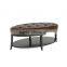 Storage ottoman brown leather ottoman pouf YO7013