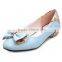 Princess Square Toe Thick Heel Single Flats Comfortable Bow Patchwork Plus Size Women's Low-Heeled Fashion Shoes