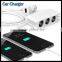 3 Socket Cigarette Lighter Adapter New Design 4 Port Usb Foldable Travel Charger