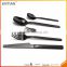 PVD coating stainless steel black flatware set