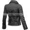 New White Studs/Black Denim Military Goth Jacket