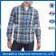Comfortable cotton fabric Long Sleeve Men's wholesale plaid shirt printing