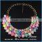 Luxury classy women fashion gold alloy exaggerate statements crystal gift necklace wholesale