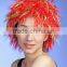 Red color curly party wigs ,cheap synthetic hair festival cosplay wigs
