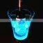 Multi color rechargeable led ice bucket, color changing led lighted champagne bucket