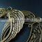 69*74mm vintage style antiqued bronze eagle wings DIY pendant charm supplies findings 1810423