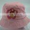 Very lovely baby bucket hat,cheap pink bucket hat,cotton bucket cap