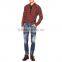 Biker Jeans Blue Denim jeans pantalon (LOTK079)