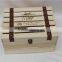 6 Bottle Bottom batten wine gift box with belt decoration