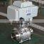 China made 3 pieces CF8 motorized ball valve