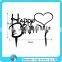 Birthday Silhouette With Heart Acrylic Cake toppers for Kids
