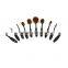 Black Plastic oval brush set Powder/Blush/Foundation/Contour/Eyeshadow/Eyeliner/Concealer Brush Cosmetics Tool Set 10pcs