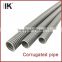 Hard-wearing plastic corrugated pipe with PA/PP/PE material