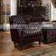 Luxury American Style Leisure Leather Sofa With Aluminum Frame/Living Room Recreation Leather Arm Chair