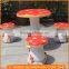 Modern Fashion New Desigbn Colorful Round Fiberglass Mashroom Table
