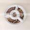 Fashion design holiday seabeach print plastic dip, round party divided plastic plates