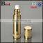 50ml luxury cosmetic packaging skin care gold UV acrylic airless pump cosmetic serum bottle with window bulk buy from china