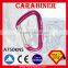 CE+UIAA Certificate Mountain Climbing Aluminum Carabiner With 24KN