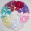 Infant and Toddlers Girls Cotton Tulle Ruffle with Bow Baby Bloomer Diaper Cover and Headband Set