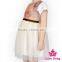 Lovely Children Frocks Designs Plain White Color Short Sleeve Teenage Short Party Tutu Dress