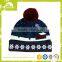 knit reflective wholesale winter hats faux fur pom poms