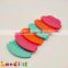 Gear Wheel Shape Sew in Textile BPA Free Teething Toy Safety Baby Teether