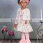 fall turkey embroidery lace ruffle thanksgiving kids clothing sets