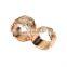 Latest Fashion Ladies Hot Sale Leaf Pattern Alloy Gold Double Finger Ring