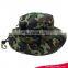 Wholesale custom high quality woven label camoflauge fisherman bucket hat with string