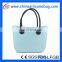 wholesale lady waterproof silicone tote bag with rope silicone bag eva