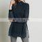 Rib trim simple heavy knit comfy mock neck pullover
