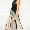 CH330 Cheap Women Apparel Sleeveless Black Chiffon Tulle Net Vintage Splice Dresses Women