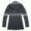 lastest fashion mens hooded woven wool fabric for winter overcoat long