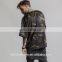 2016 Baiyimo Wholesale China Military Green Camouflage Loose Bat Sleeve Men's High Street Type Breathable Longline T shirt
